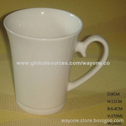 New Tankard Ceramic Mug, Fashionable Shape, Made of New Bone, Fine China and Porcelain, Food Safe